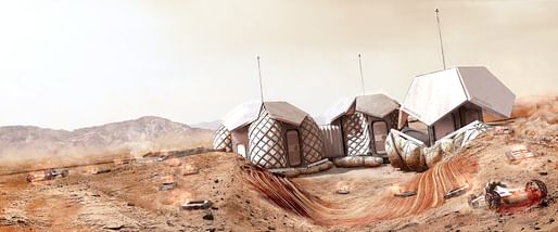 Foster + Partners' Mars Habitat concept. Image © Foster + Partners.