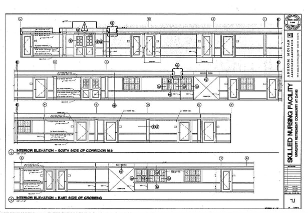 Interior Elevations- Skilled Nursing Corridors & Crossing