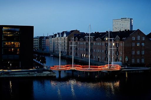 Olafur Eliasson's Cirkelbroen ("Circle Bridge") opened last weekend in Copenhagen, two years after initially scheduled. (Photo: Søren Svendsen, for Nordea-fonden)