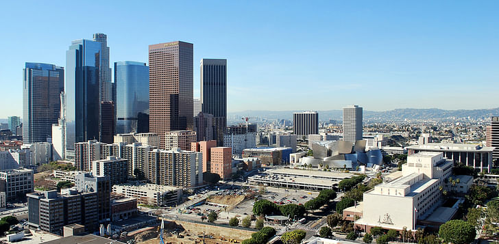 Downtown Los Angeles and Points NE from City Hall Observation Terrace, 12/30/13. Image via Joe Wolf's flickr.