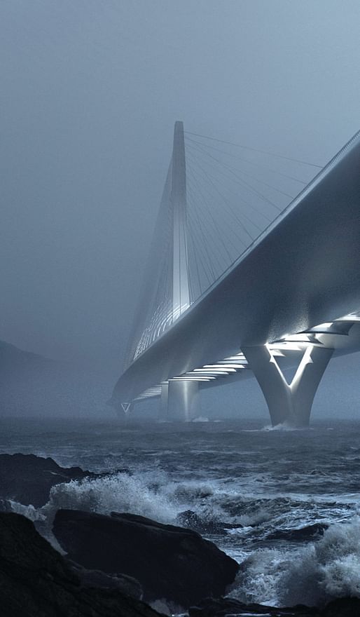 A rendering of the Danjiang Bridge. Credit: ZHA via Facebook