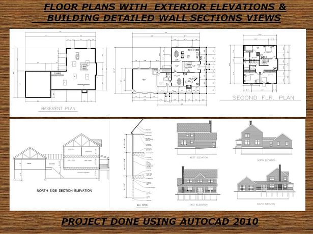 2D draft of Residential home with the use of AutoCad