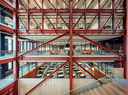 The Sir Zelman Cowen Award for Public Architecture: Monash Woodside Building for Technology and Design by Grimshaw in collaboration with Monash University. Image: Michael Kai. 