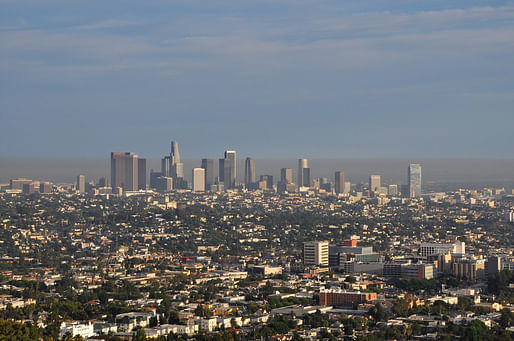 Smog hovering over Downtown L.A. in 2010. Photo: Clinton Steeds/Flickr.