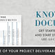 Know Your Documents - Simple clear outline for all your deliverables.