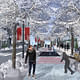 COLDSCAPES winner: The Freezeway by Matthew Gibbs, Edmonton, Canada. The Freezeway proposes an 11 km greenway that can be transformed into a skating lane, effectively combating the sedentary lifestyle that can take hold during the bitterly cold winter months.