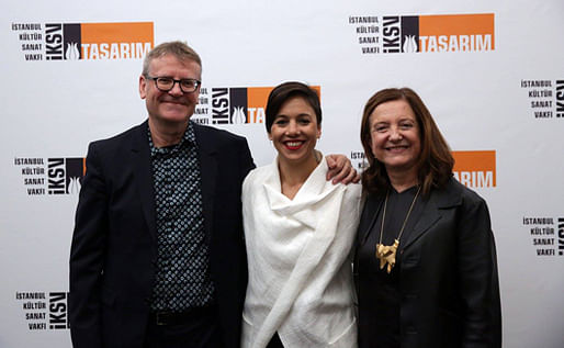 Mark Wigley (left) and Beatriz Colomina (right), with Istanbul Design Biennial Director Deniz Ova (center). Credits: Istanbul Design Biennial