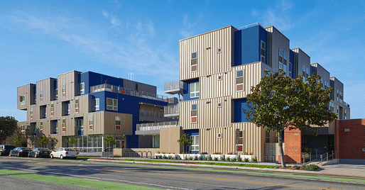 Las Flores Apartments (Santa Monica, CA) designed by DE Architects AIA. Photo by John Linden