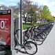 'Bixi' bike docks in Montreal. Credit: Wikipedia