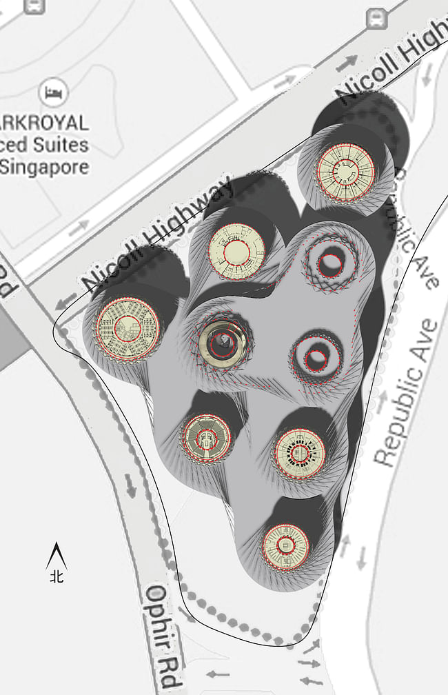 Aerial view of the cluster (rendering by EAFIE, Ltd.)