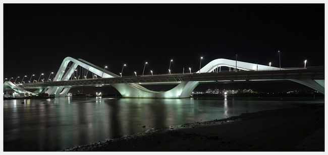 Zaha Hadid's bridge in Abu Dhabi