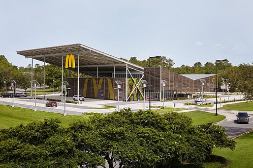 McDonald’s Global Flagship at Walt Disney World Resort by Ross Barney Architects. Image credit: Kate Joyce Studios