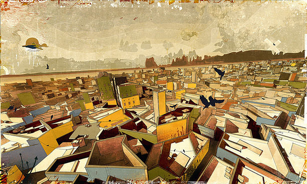 The Central-City Settlement, digital media on paper, [2008] 60'x40'