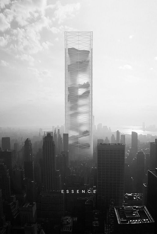 2015 1st prize - "Essence Skyscraper" by BOMP (Ewa Odyjas, Agnieszka Morga, Konrad Basan, and Jakub Pudo) | Poland 