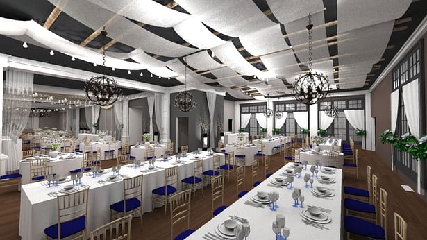 Banquet Hall - Open Dining Perspective