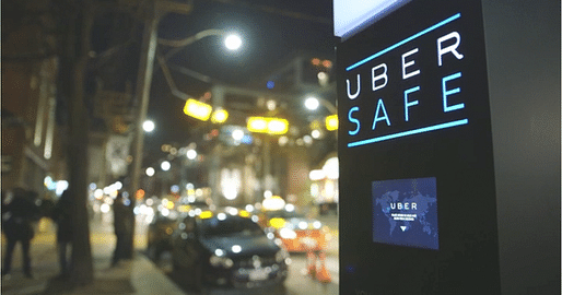 An Uber breathalyzer kiosk installed in Toronto. Image via Rethink / Uber.