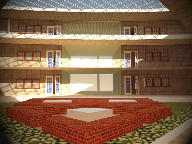 Atrium in academic block