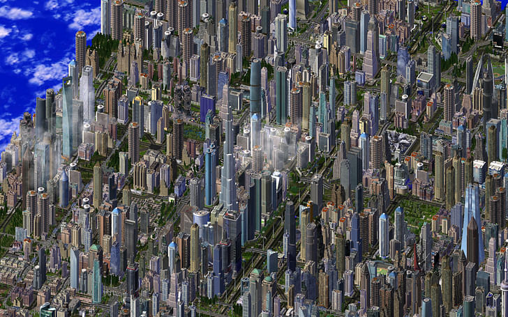 Sim City 4 zoom out, via flickr/Haljackey.