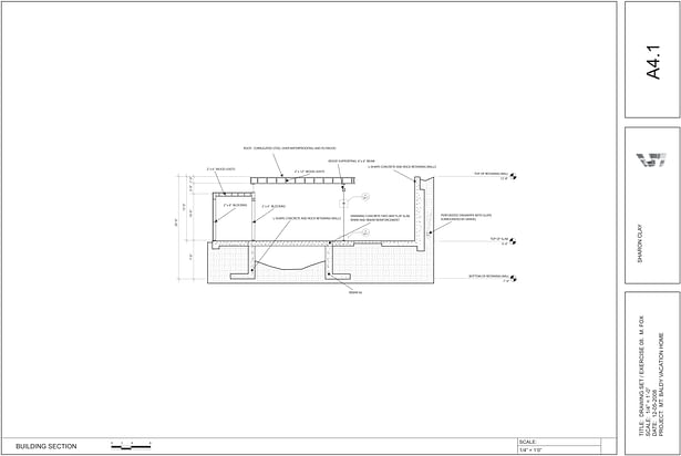 Construction documents: A4.1 Section through side 