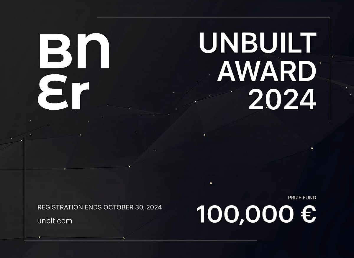 The Buildner UNBUILT Award 2024 advance registration deadline is today! 100,000€ Prize! [Sponsored]