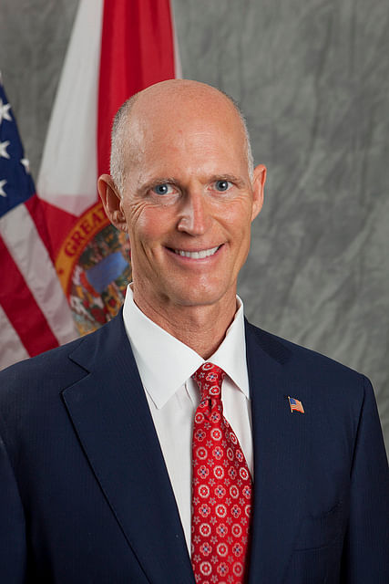 Gov. Rick Scott is an open skeptic of climate change. Credit: Wikipedia