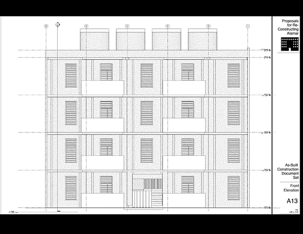 As-built Construction Document Set- Front Elevation