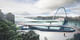 Nine Elms to Pimlico Pedestrian Bridge finalist - Scheme 047: Ove Arup & Partners Ltd with AL_A, Gross Max, Equals Consulting and Movement Strategies