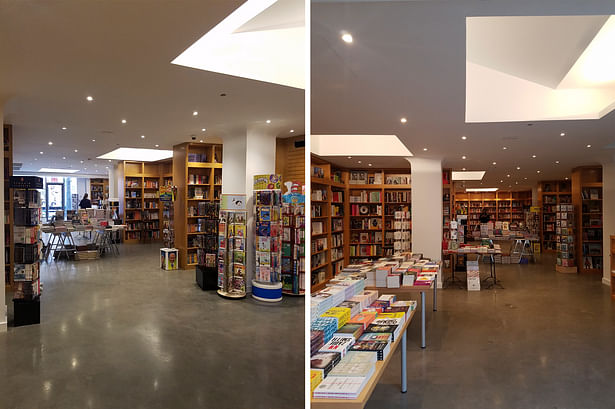 Two views of the new store, just after its opening.
