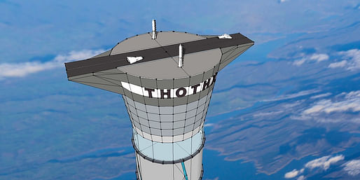 US and UK patents for a space elevator 12 miles (19.3 km) high have been granted to Canadian space company, Thoth Technology. (Image via qz.com)