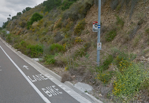 Bus stop in San Diego. Image via Google Street View.