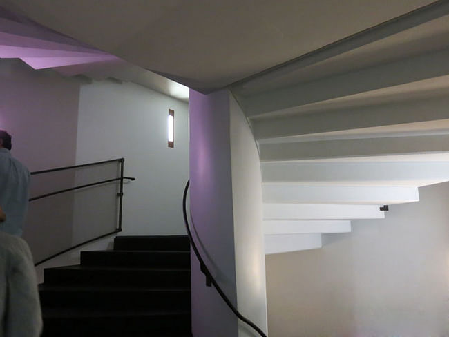 Steven Holl stairs in Kiasma Museum