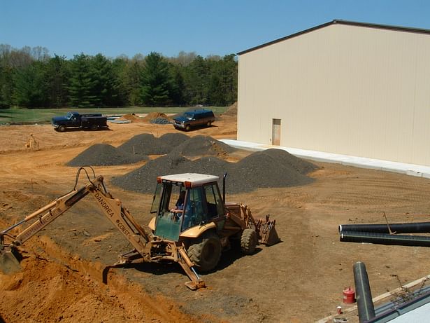 Storm Drainage Trench and Asphalt Pavement Base Course