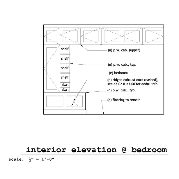 Bedroom Built-In Elevation
