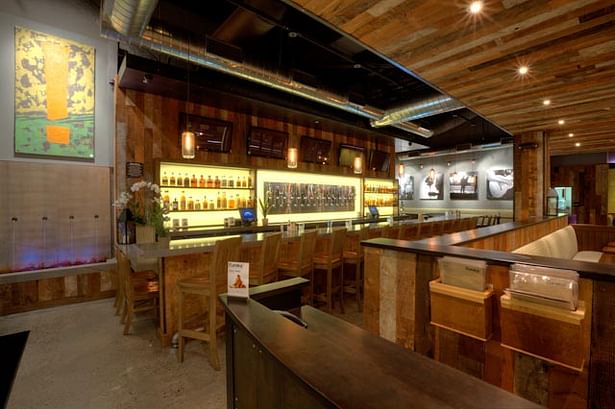 authentic | brand centric restaurant design. vibrant interior finishes with modern industrial styling. 4,250 sq ft.