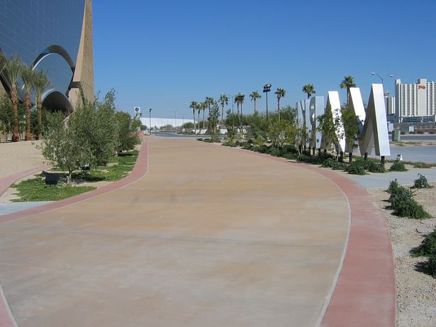 World Market Center - building 1 hardscape and signage