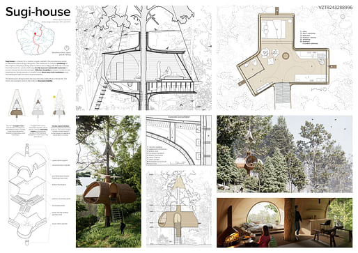 Third Place winner Sugi–house by Lucas Yi Shern Tan & Samarah Siddique (Australia). Image courtesy Volume Zero