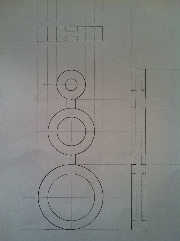 initial drafting design of the multifunction puzzle piece