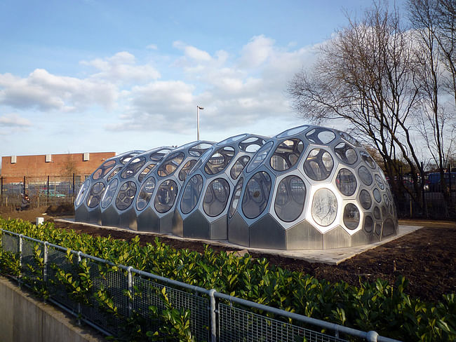 Front view of SPACEPLATES Greenhouse Bristol by N55 in collaboration with Anne Romme (Photo: Anne Romme and N55)