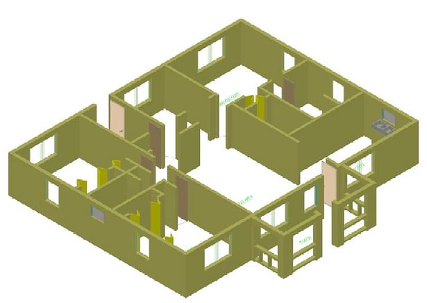 3d design of single family dwelling for a client as a proposal for build.