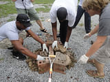 Studio H students Erick Bowen, Kerron Hayes, & Colin White burn cow patties for their first project, water filters. From IF YOU BUILD IT, a Long Shot Factory Release 2013.