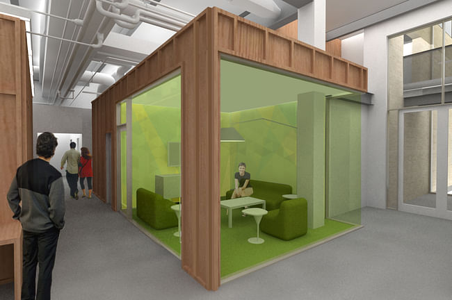 Green Room for the new Media Center. Rendering courtesy of KCRW. 