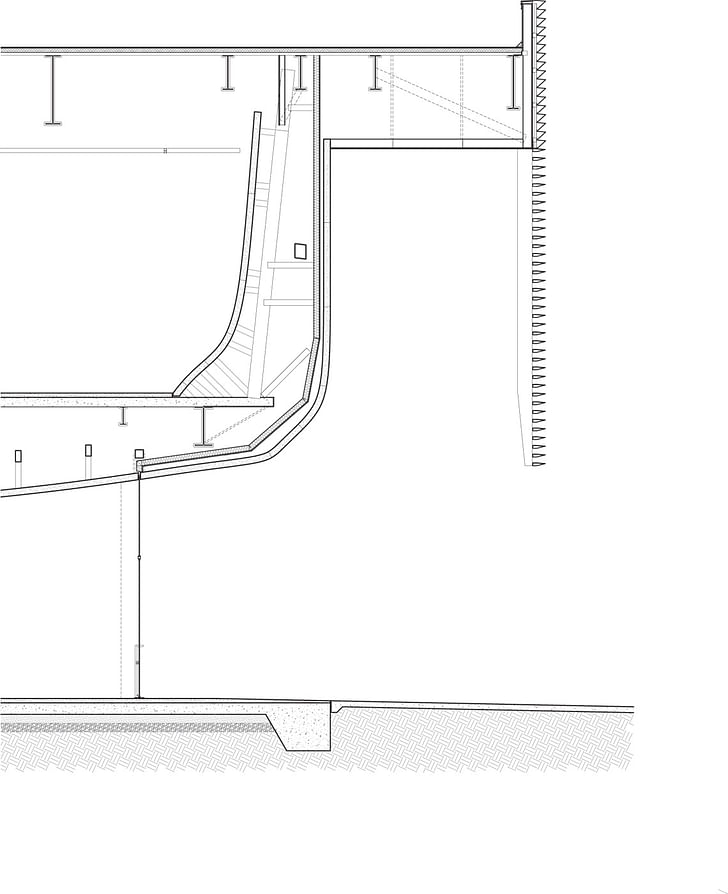 Section through door. Illustration courtesy of Trahan Architects