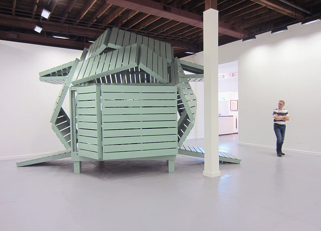 Michael Jantzen's M-velope sculpture at Bruno David Gallery, St. Louis, Missouri. Image courtesy of the artist.