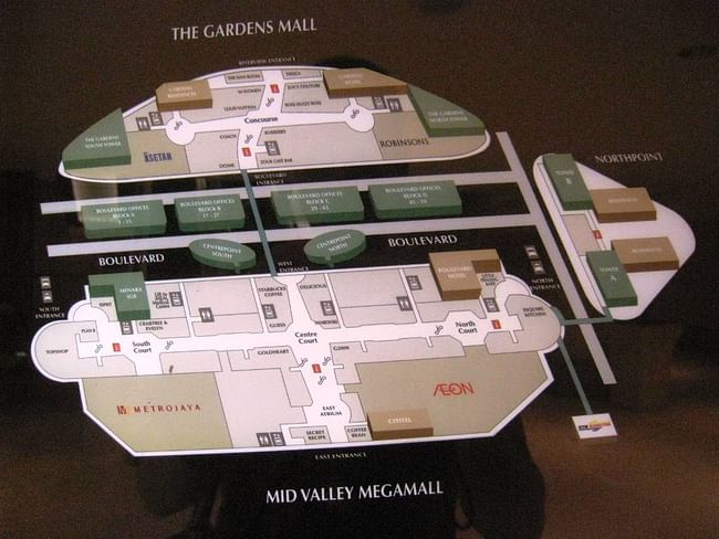 The Gardens Mega Mall, Plan diagram