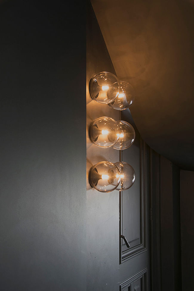 Lighting detail of The Jane restaurant, a former chapel for a military hospital in Antwerp. Photo courtesy of .PSLAB. 