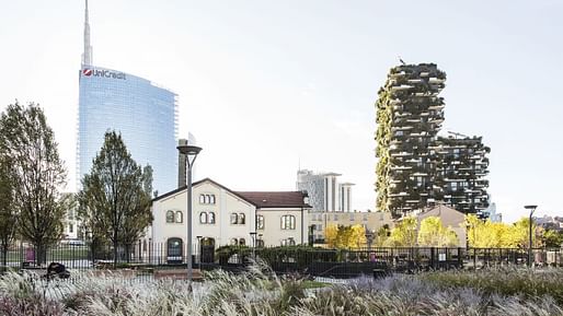 Boeri's Vertical Forest dual skyscraper in Milan, Italy. Image courtesy of Stefano Boeri Architetti.