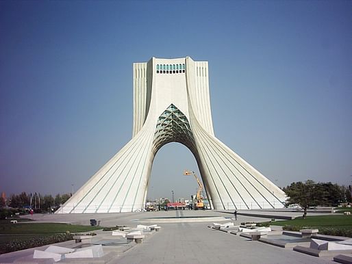 Having designed Tehran's most famous landmark didn't make life any easier for the architect Hossein Amanat, a follower of the persecuted Bahá’í faith. Image via Wikipedia.
