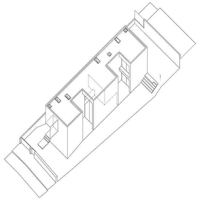 Axonometric of the house in Moreira, Maia, Portugal (Photo- Javier Callejas)
