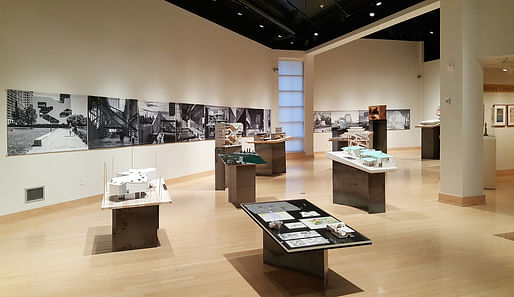 'Steven Holl: Making Architecture' installation in the Samuel Dorsky Museum of Art, New Paltz, NY. Image: Dorsky Museum. 