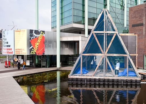Installation view of 'Water Cities Rotterdam' at the Nieuwe Instituut. Image: © Ruben Dario Kleimeer